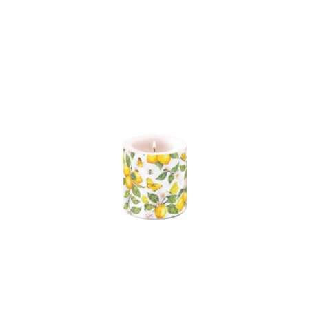 Ambiente Kaars small fresh lemons wit | Ambiente
