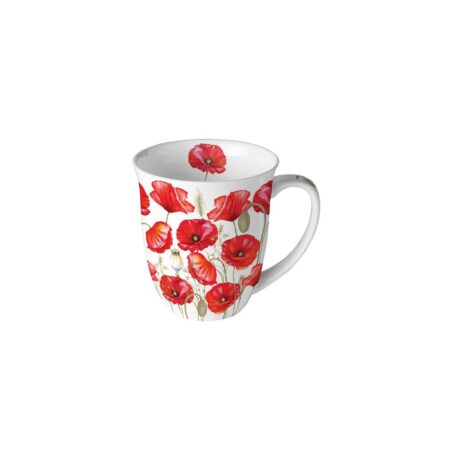 Ambiente Mok 0.4L Poppy all over wit | Ambiente
