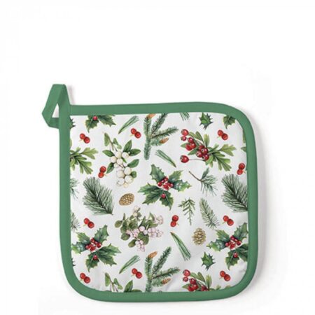 Ambiente Pannenlap Winter greenery wit | Ambiente