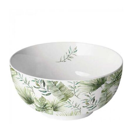 Ambiente Schaal Jungle leaves white | Ambiente