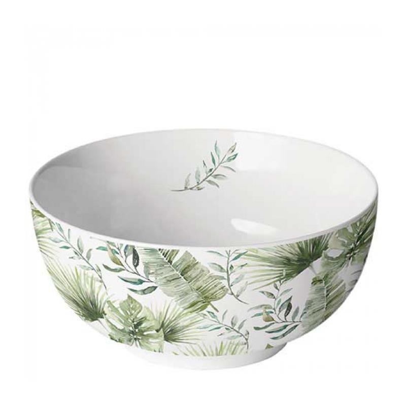 Ambiente Schaal Jungle leaves white | Ambiente