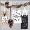 Ambiente Servet 33cm Christmas hangtags | Ambiente