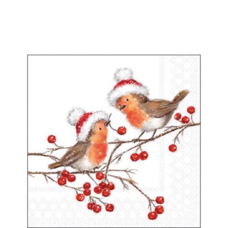 Ambiente Servetten 25cm Christmas robins | Ambiente