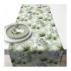 Ambiente Tafelloper Jungle leaves white | Ambiente