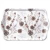 Ambiente Tray 13x21cm Pine cones wit | Ambiente