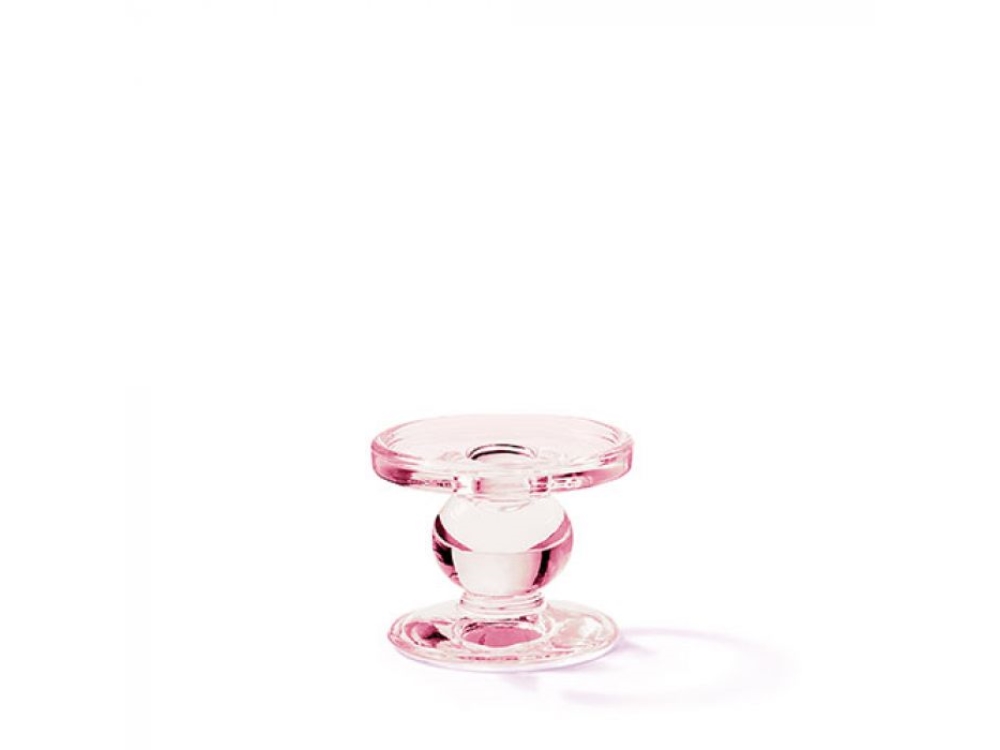 Ambiente kandelaar glas Rose Ø9xh7cm | Ambiente