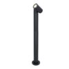Amy LED sokkellamp - 60cm - 4 Watt 345 Lumen - Kantelbaar - IP64 Waterdicht - 6500K daglicht wit - Padverlichting - Zwart - Staande buitenlamp | HOFTRONIC