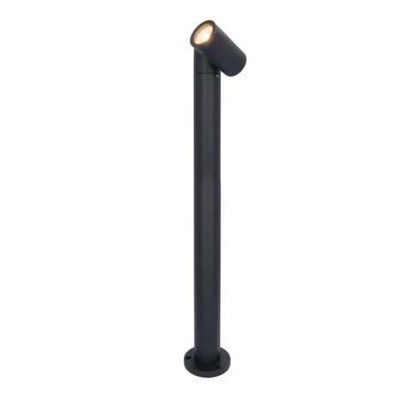 Amy LED sokkellamp - 60cm - 4 Watt 345 lumen - Kantelbaar - IP65 Waterdicht - 2700K warm wit - Padverlichting - Zwart - Staande buitenlamp | HOFTRONIC