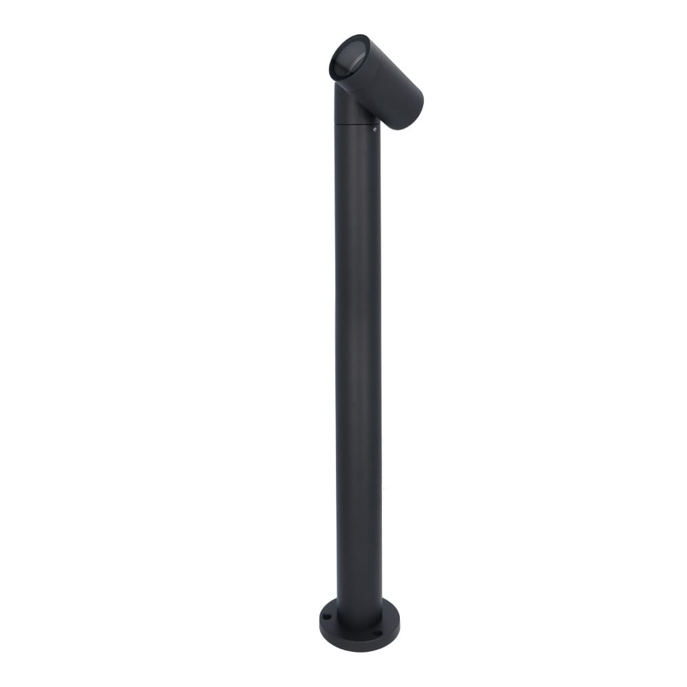 Amy LED sokkellamp - 60cm - Kantelbaar - IP65 waterdicht - GU10 fitting - Buitenlamp - Padverlichting - Tuinspot - Zwart - Staande buitenlamp | HOFTRONIC