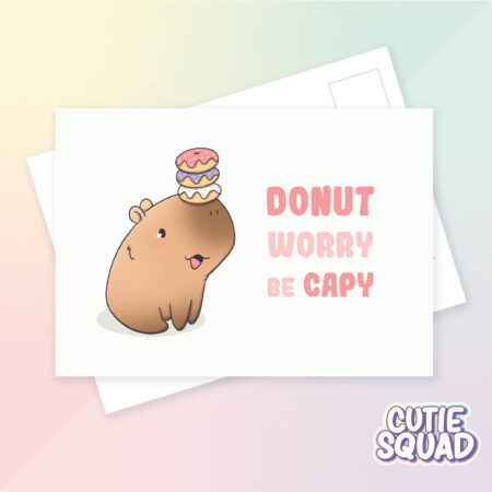 Ansichtkaart - Donut worry be capy | CutieSquad