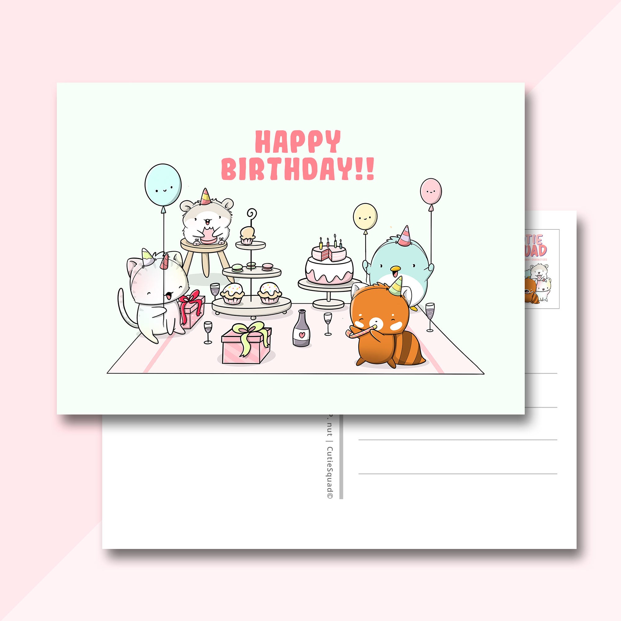 Ansichtkaart - Happy Birthday (LIMITED!) | CutieSquad