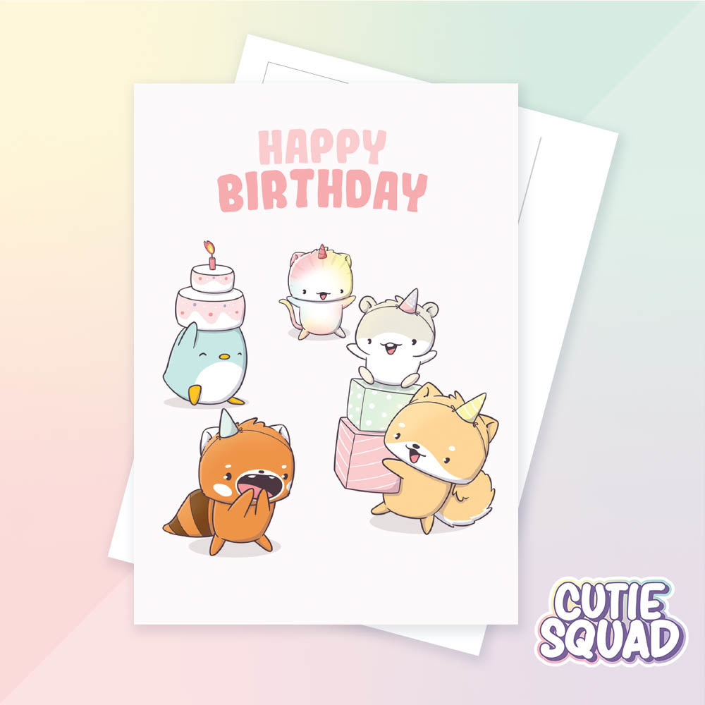 Ansichtkaart - Happy birthday | CutieSquad