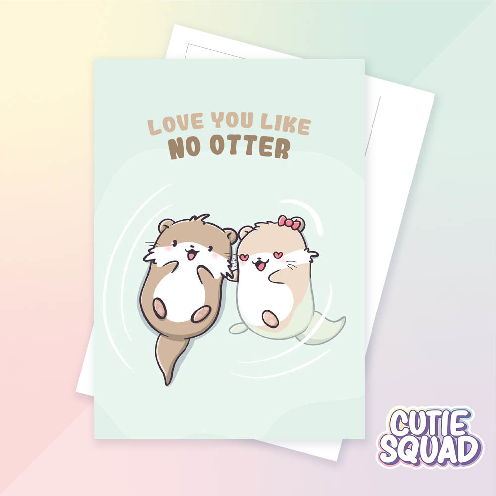 Ansichtkaart - Love you like no otter | CutieSquad