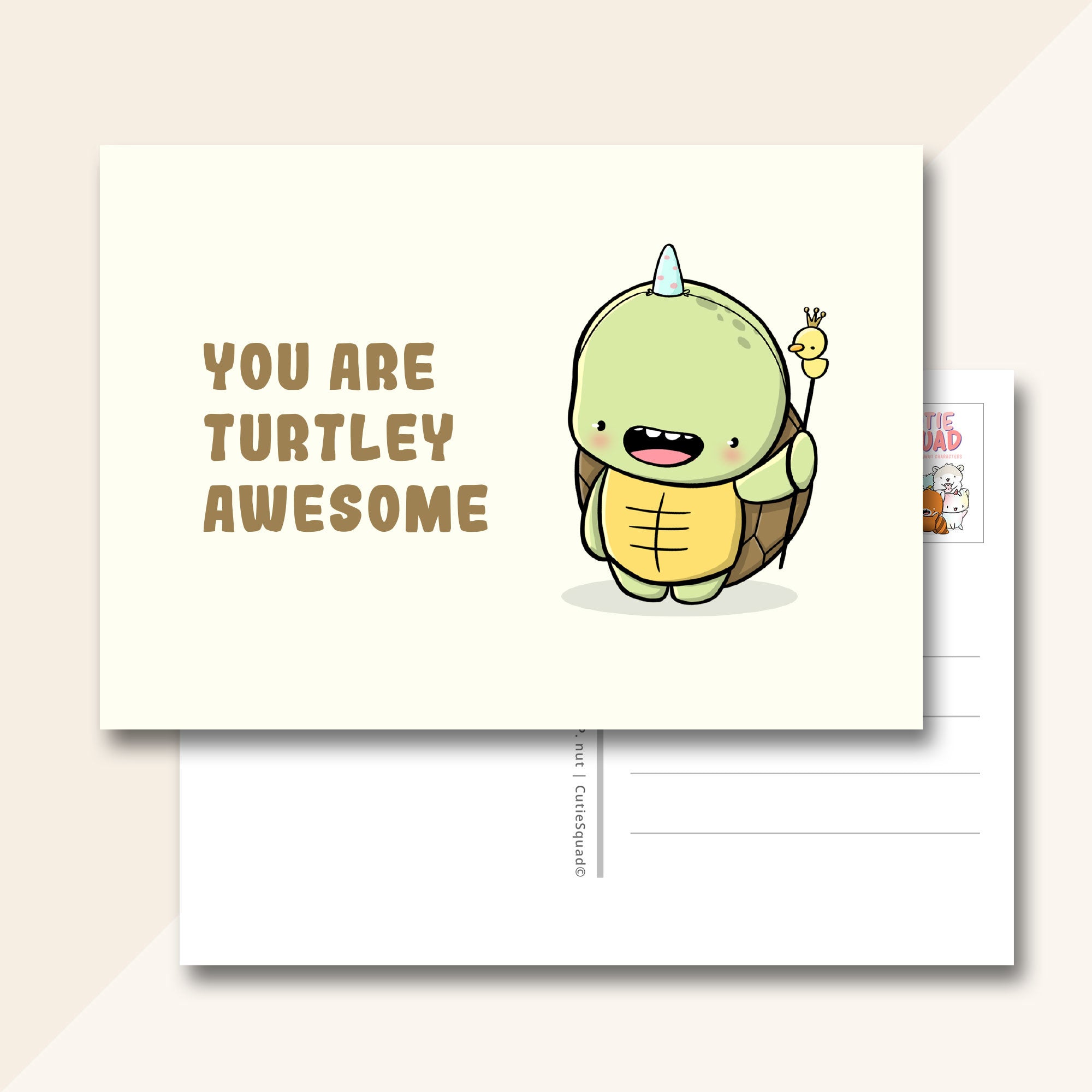 Ansichtkaart - Turtly awesome (LIMITED!) | CutieSquad