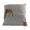 Aran kussen 50 x 50 lichtgrijs | Knit Factory