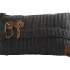Aran kussen 60 x 40 antraciet | Knit Factory