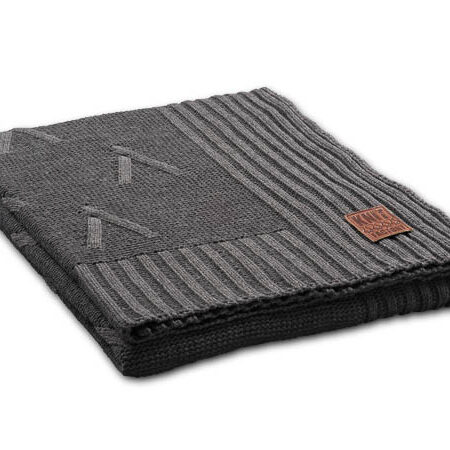 Aran plaid antraciet | Knit Factory