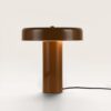 Arcene - Retro Tafellamp Bruin Metaal 30 cm - Dressoir lamp - Gecoat metaal - E14 fitting - Met aan/uit-schakelaar | LUSENZ