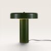 Arcene - Retro Tafellamp Groen Metaal 30 cm - Dressoir lamp - Gecoat metaal - E14 fitting - Met aan/uit-schakelaar | LUSENZ