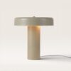 Arcene - Retro Tafellamp Wit 30 cm - Dressoir lamp - E14 fitting - Gecoat Metaal - Met aan/uit-schakelaar | LUSENZ