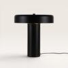 Arcene - Retro Zwarte Tafellamp Metaal 30 cm - Dressoir lamp - E14 fitting - Mat - Gecoat metaal - Met aan/uit-schakelaar | LUSENZ
