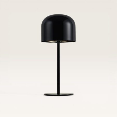 Arielleo M - Paddenstoel lamp oplaadbaar Zwart 30 cm - Draadloze tafellamp - Nachtkast lamp - Scandinavisch design - Dimbaar - USB-C - 3000K/4500K/6000K | LUSENZ
