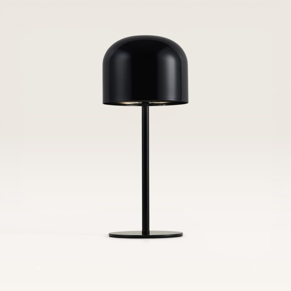 Arielleo M - Paddenstoel lamp oplaadbaar Zwart 30 cm - Draadloze tafellamp - Nachtkast lamp - Scandinavisch design - Dimbaar - USB-C - 3000K/4500K/6000K | LUSENZ