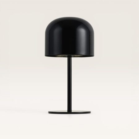 Ariello S - Paddenstoel lamp oplaadbaar Zwart 25 cm - Draadloze tafellamp - Dressoir lamp - Scandinavisch design - Dimbaar - USB-C - 3000K/4500K/6000K | LUSENZ