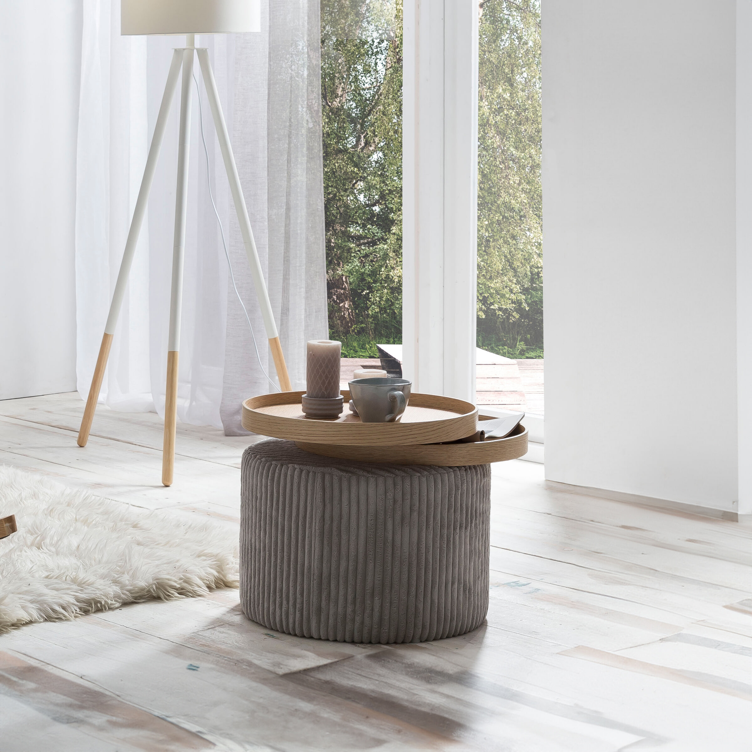 Artistiq Bijzettafel Maddy 50cm - Grijs - Rond | Artistiq Living