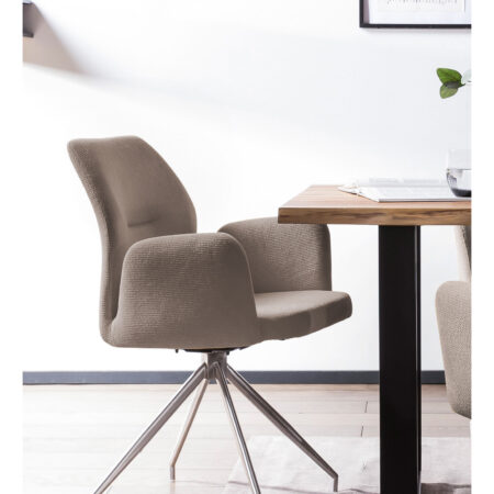 Artistiq Draaibare Eetkamerstoel Meika Structuurstof - Bruin | Artistiq Living
