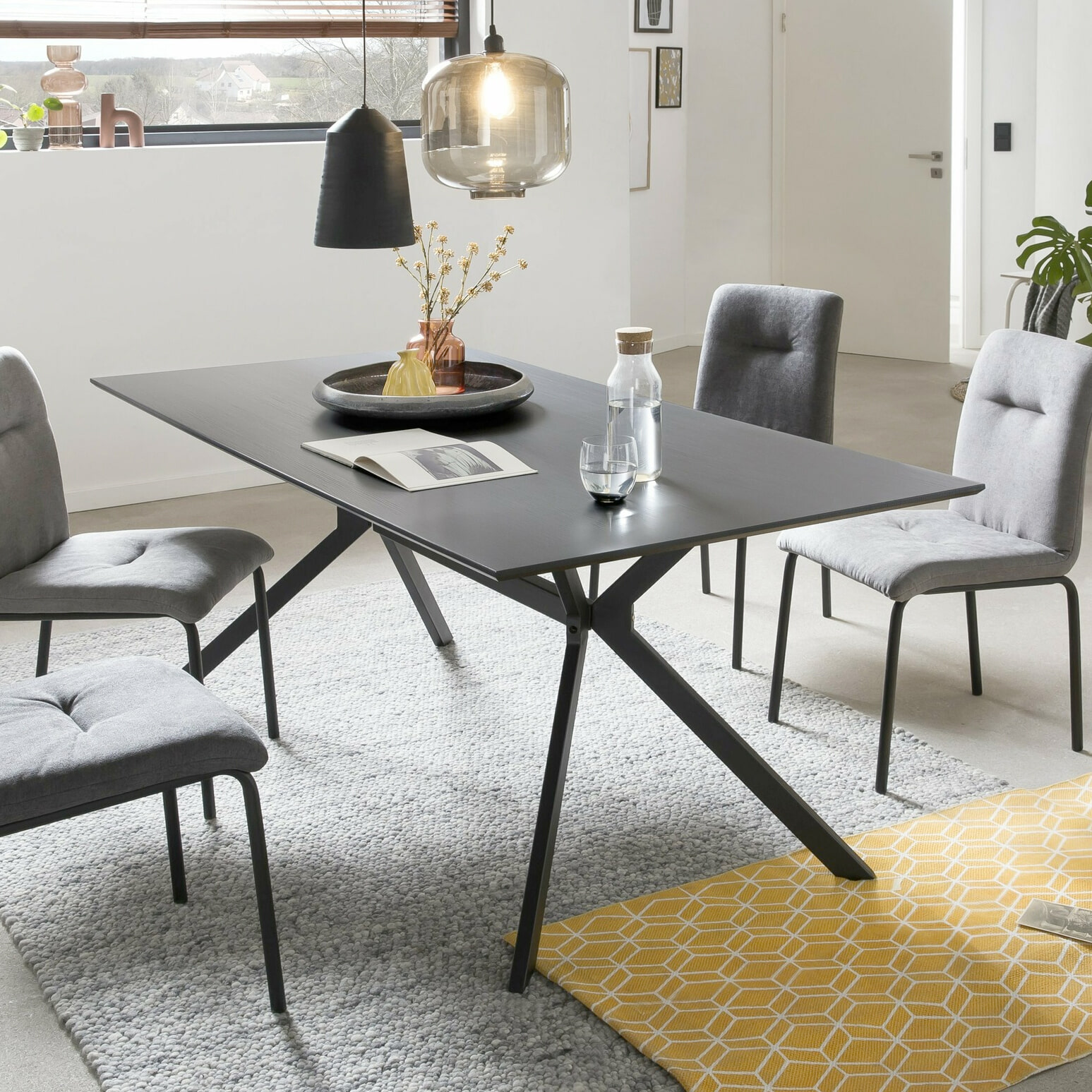 Artistiq Eettafel Alfonso 180 x 90cm - Zwart | Artistiq Living