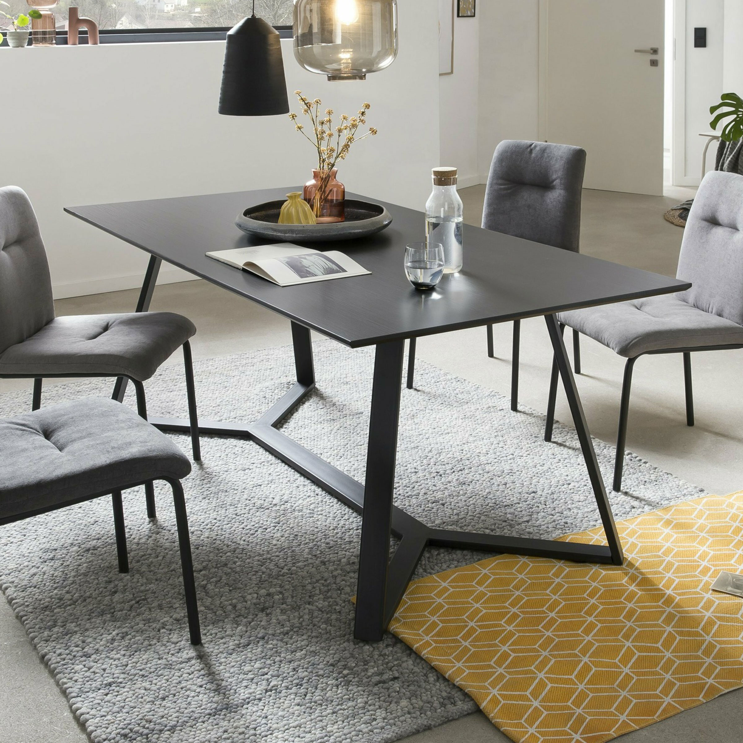 Artistiq Eettafel Matias 180 x 90cm - Zwart | Artistiq Living