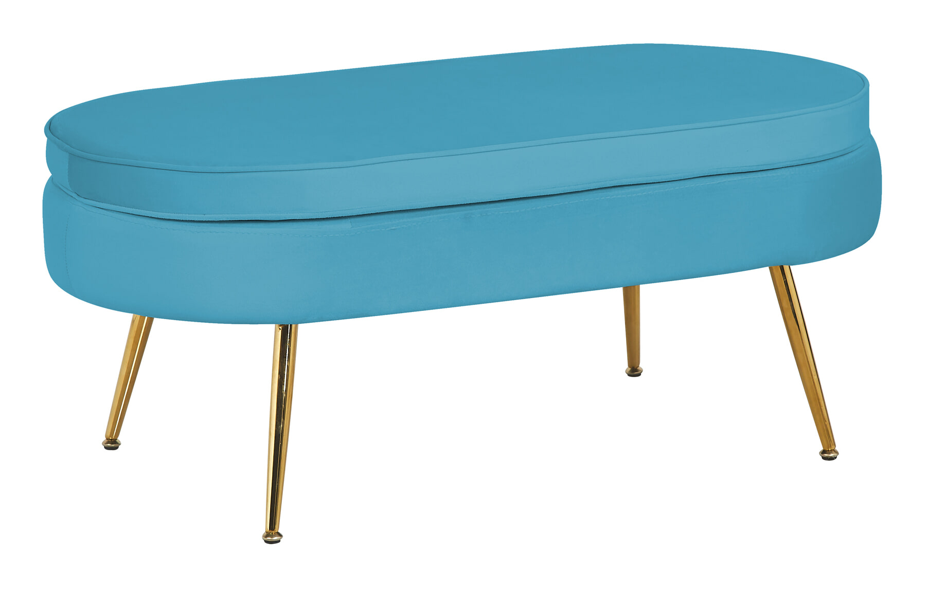 Artistiq Hocker Loulou Velvet - Blauw - Ovaal | Artistiq Living