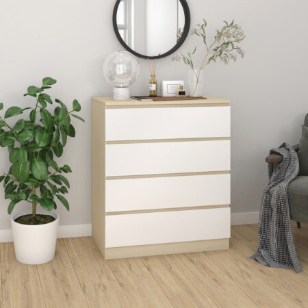 Artistiq Ladekast Youba Met 4 laden - Naturel/Wit | Artistiq Living