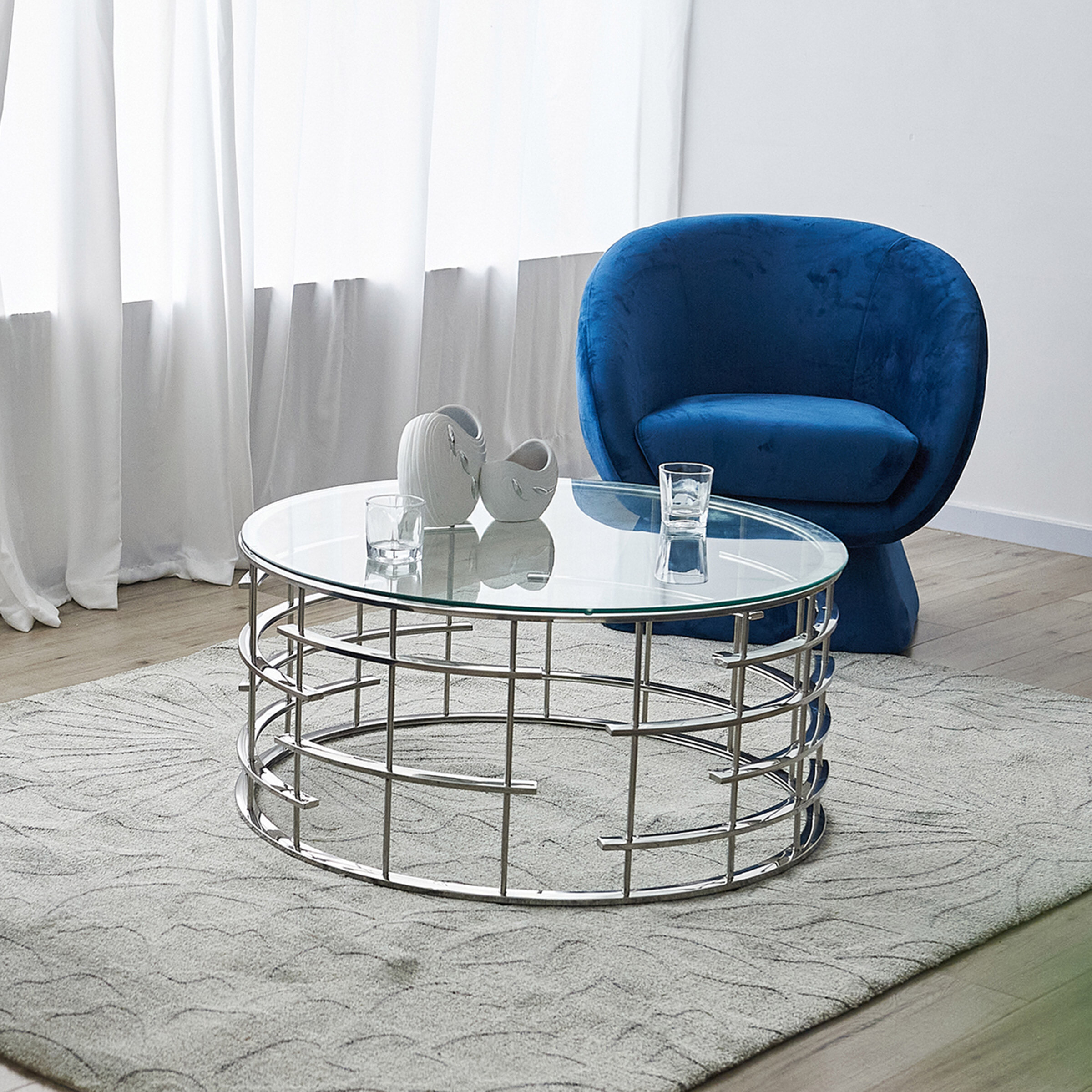 Artistiq Living Salontafel Marico 90cm - Zilver - Rond | Artistiq Living