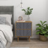 Artistiq Nachtkastje Beckham 2 lades - Grijs / Naturel | Artistiq Living