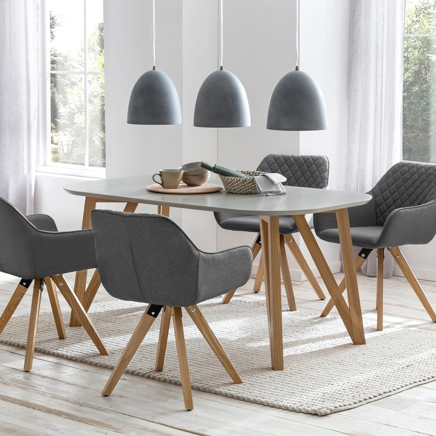 Artistiq Ovale Eettafel Ravi 180 x 90cm - Grijs - Ovaal | Artistiq Living