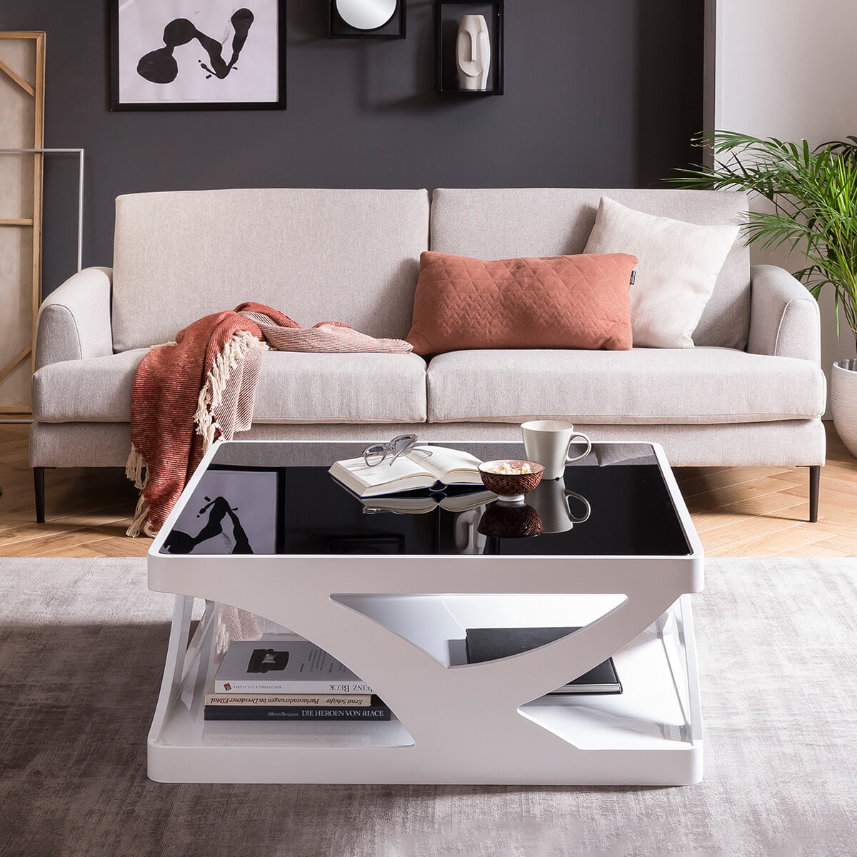 Artistiq Salontafel Avionne 90cm - Wit - Vierkant | Artistiq Living