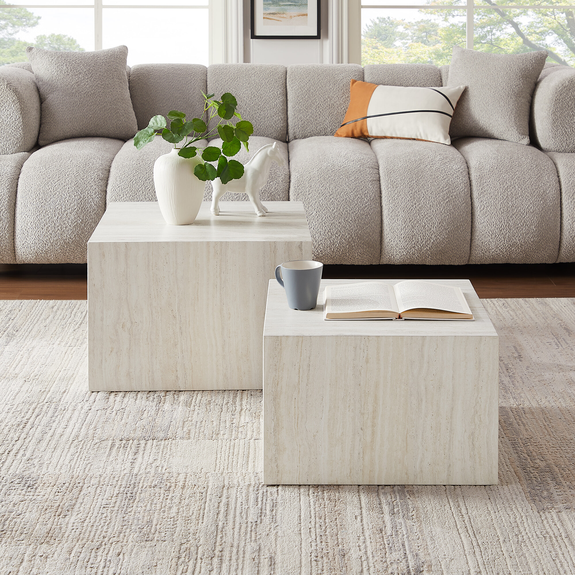 Artistiq Salontafel Helder Travertinlook