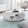 Artistiq Salontafel Rhoda 100 x 70cm - hoogglans wit - Ovaal | Artistiq Living