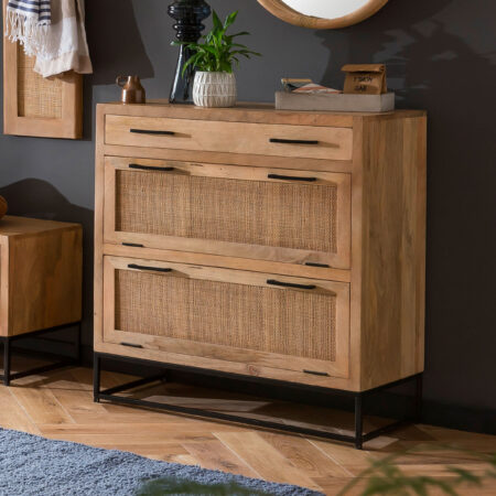 Artistiq Schoenenkast Denice Mangohout en rotan