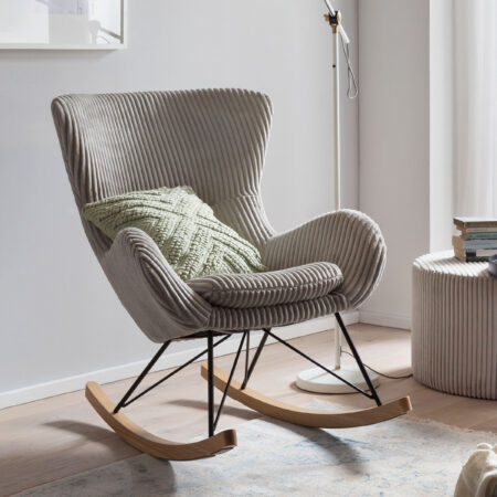 Artistiq Schommelstoel Eryk Rib - grijs | Artistiq Living