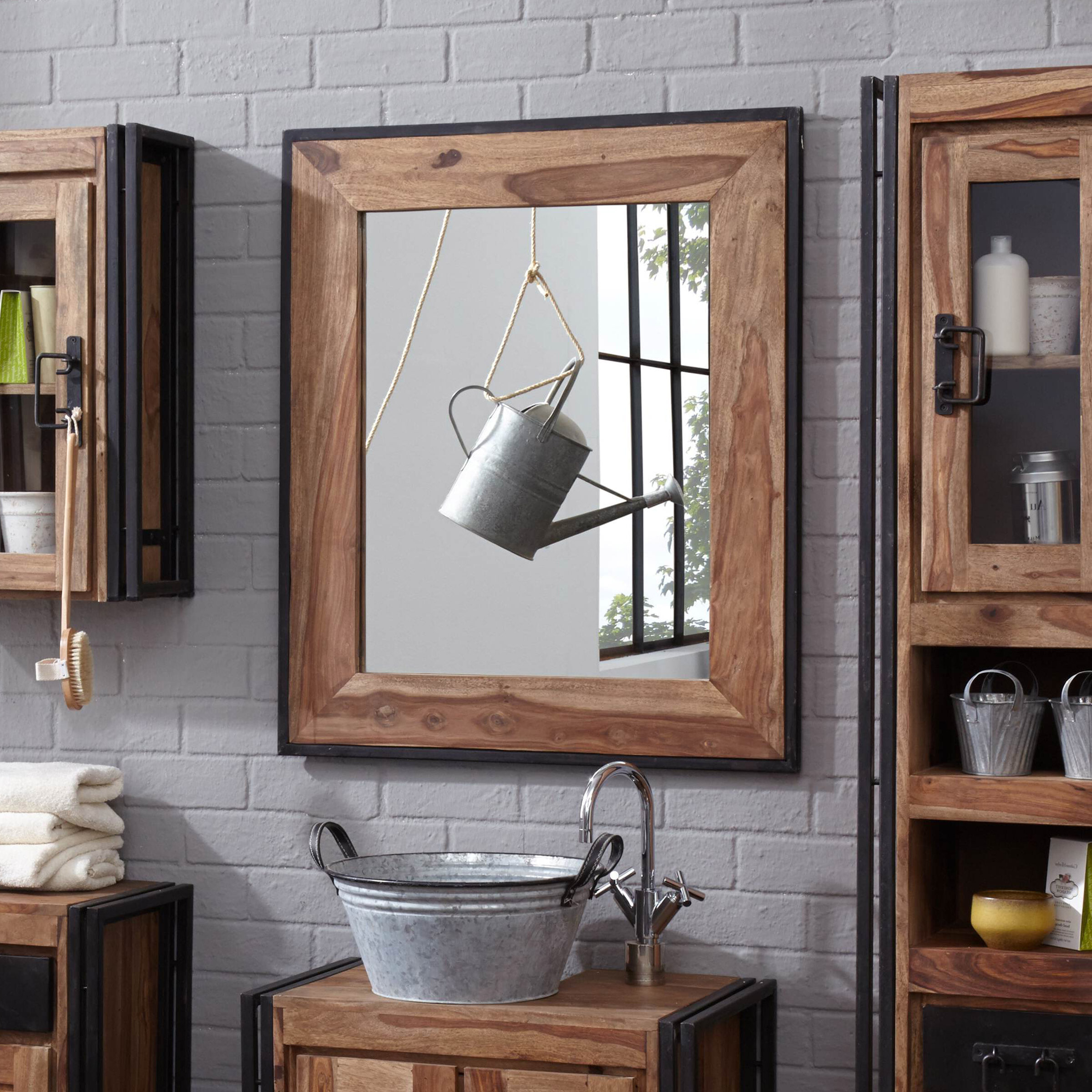 Artistiq Spiegel Panama 97 x 82cm - Bruin | Artistiq Living