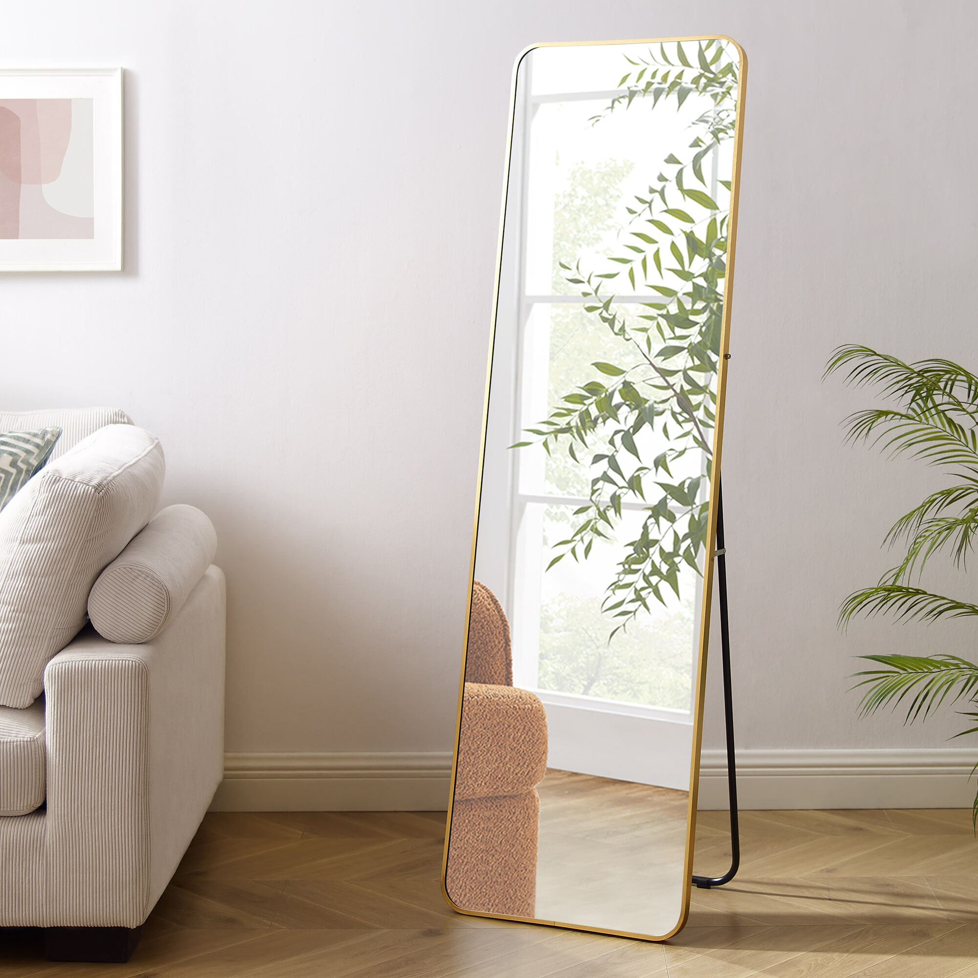 Artistiq Staande Spiegel Jani 160 x 50cm - goud - Passpiegel | Artistiq Living