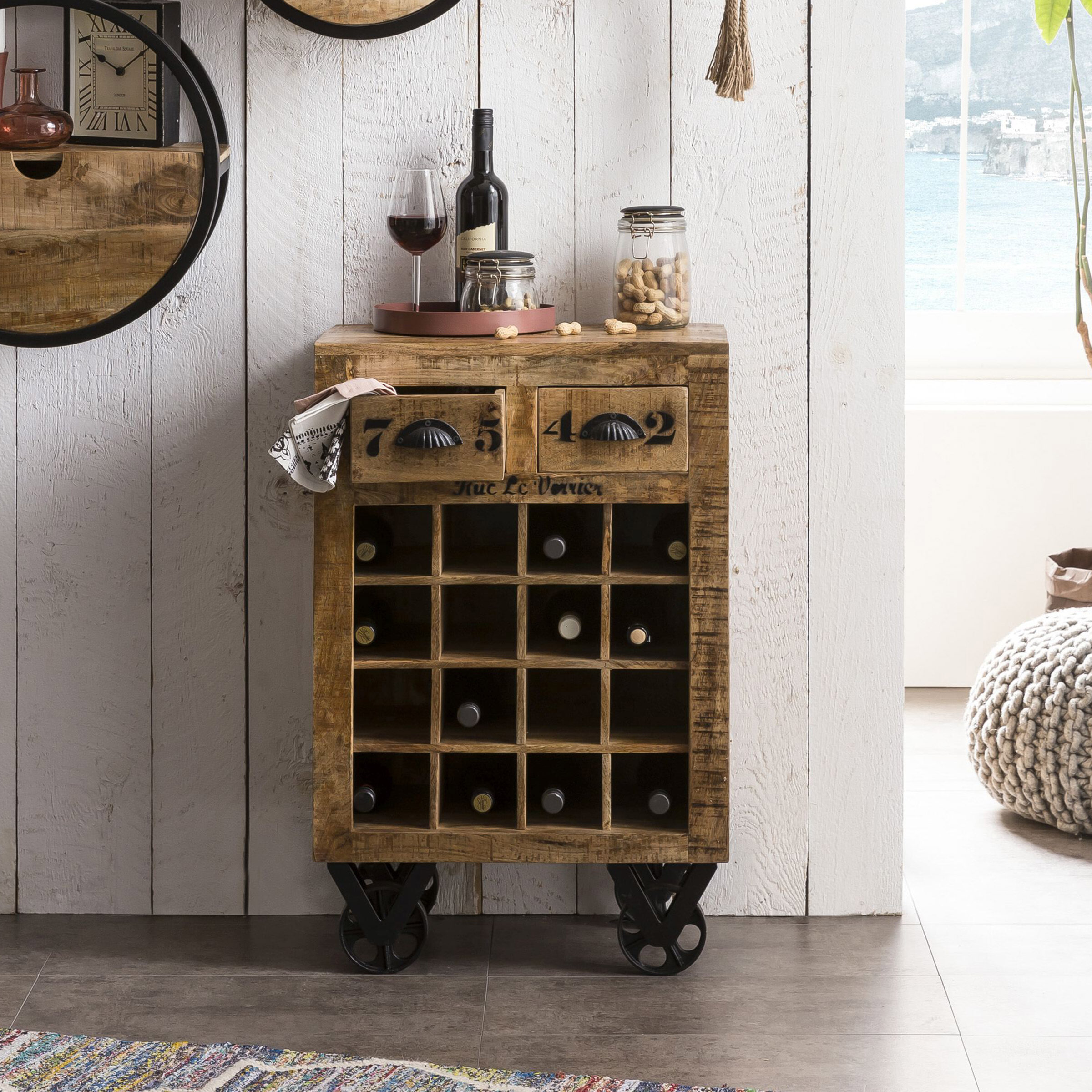 Artistiq Wijnkast Armin - Bruin | Artistiq Living