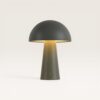 Arvento - Paddenstoel lamp oplaadbaar Groen 20 cm - Tafellamp horeca - Dimbaar - Retro design - USB-C - IP44 voor buiten - 3000K/4500K/6000K | LUSENZ