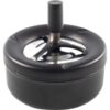 Asbak Druk Mat Zwart Rond 11 Cm |