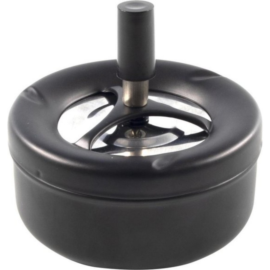 Asbak Druk Mat Zwart Rond 11 Cm |