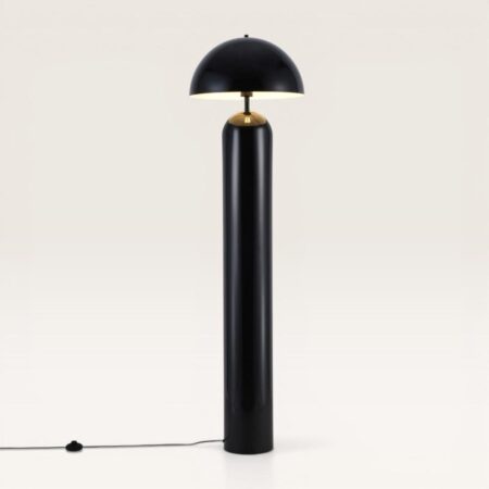 Asteri - Design Retro Staande lamp Zwart Metaal 150 cm - Woonkamer lamp - E27 fitting - Met voetschakelaar | LUSENZ