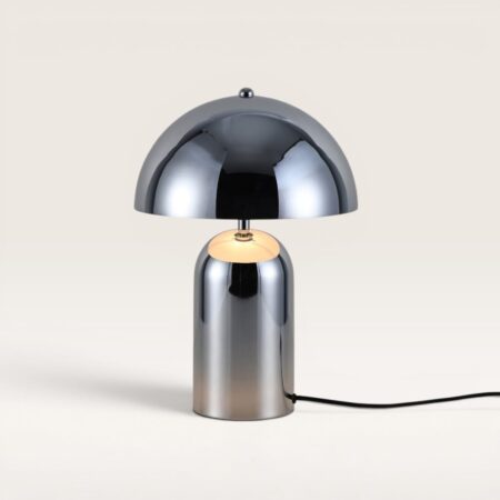 Asteri - Mushroom lamp 40 cm - E14 fitting - Retro design - Dressoir lamp - Chroom metaal - Met aan/uit-schakelaar | LUSENZ